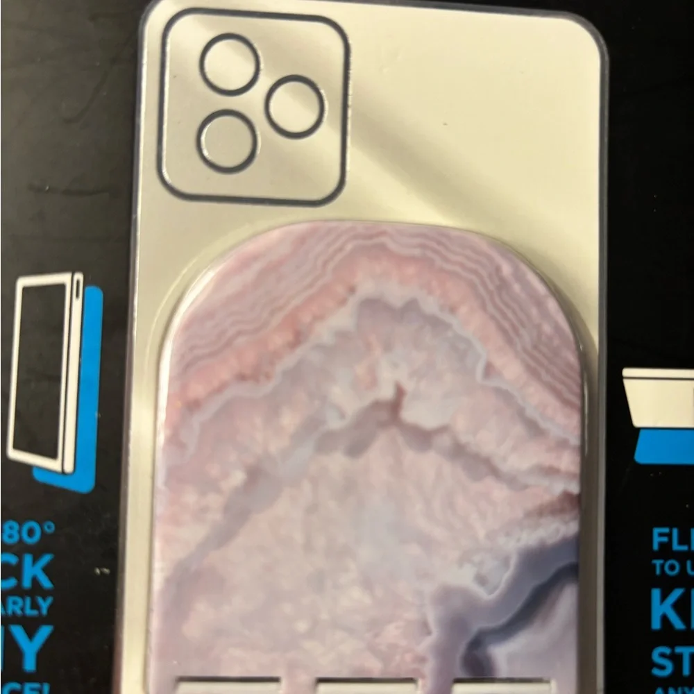 Flipstik Phone Stand with Purple‎ Marble Design